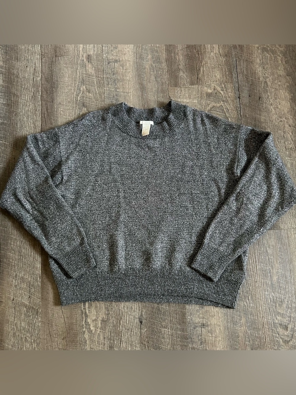 H&M Size S Sparkly Silver Sweater Holiday Christmas Party